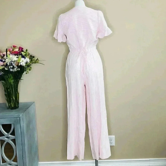 A Loves A Candy Striped Flutter Jumpsuit - Picture 3 of 8